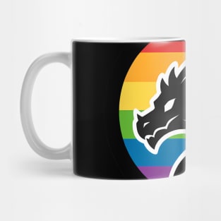 LGBTQ Pride Dragon Anthro Scalie Rainbow Logo Mug